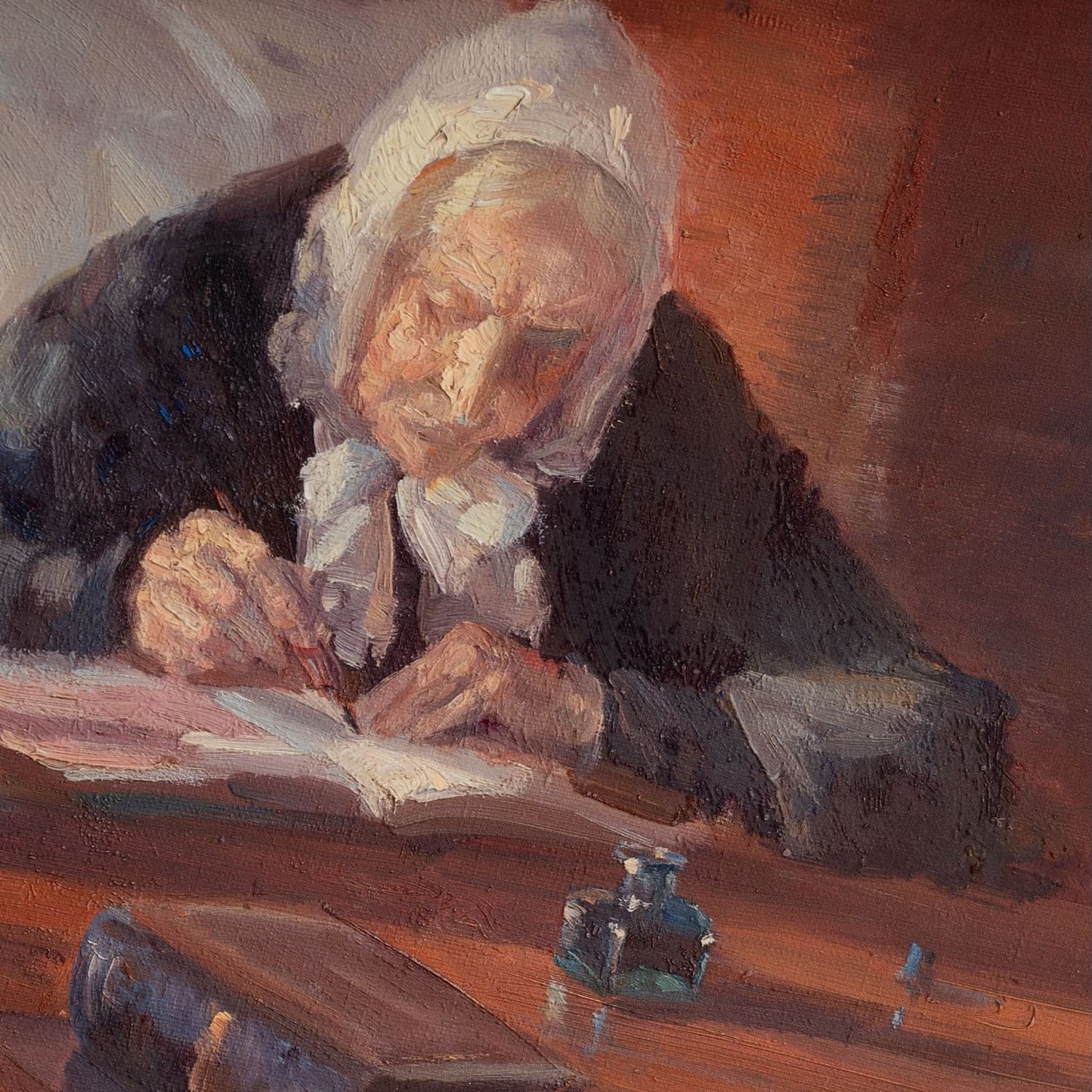 Anna Ancher - Ane Hedvig Brøndum assise à la table