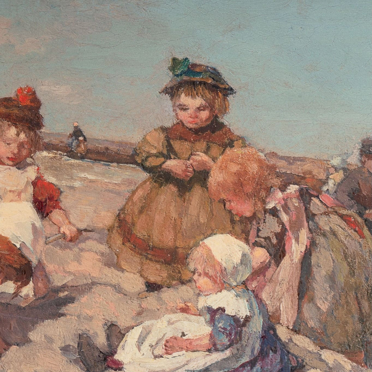 Johannes Evert Hendrik Akkeringa - Children Playing on Scheveningen Beach