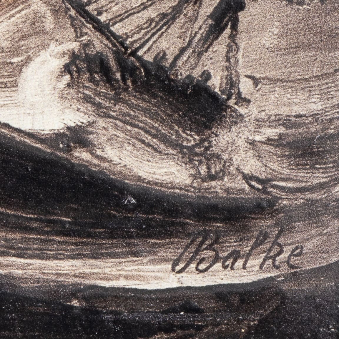 Peder Balke - Navire dans la tempête