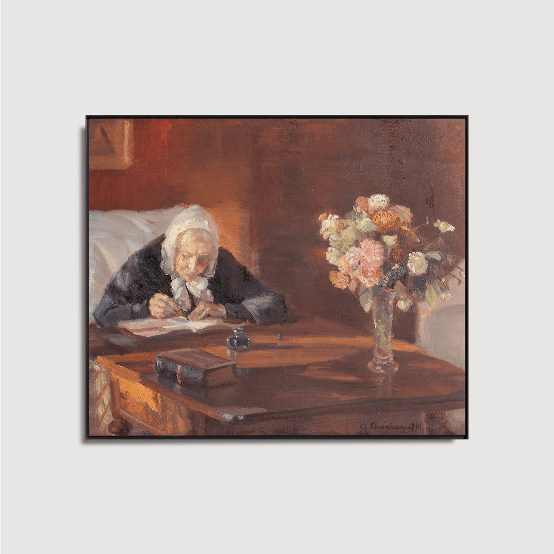 Anna Ancher - Ane Hedvig Brøndum Sitting at the Table