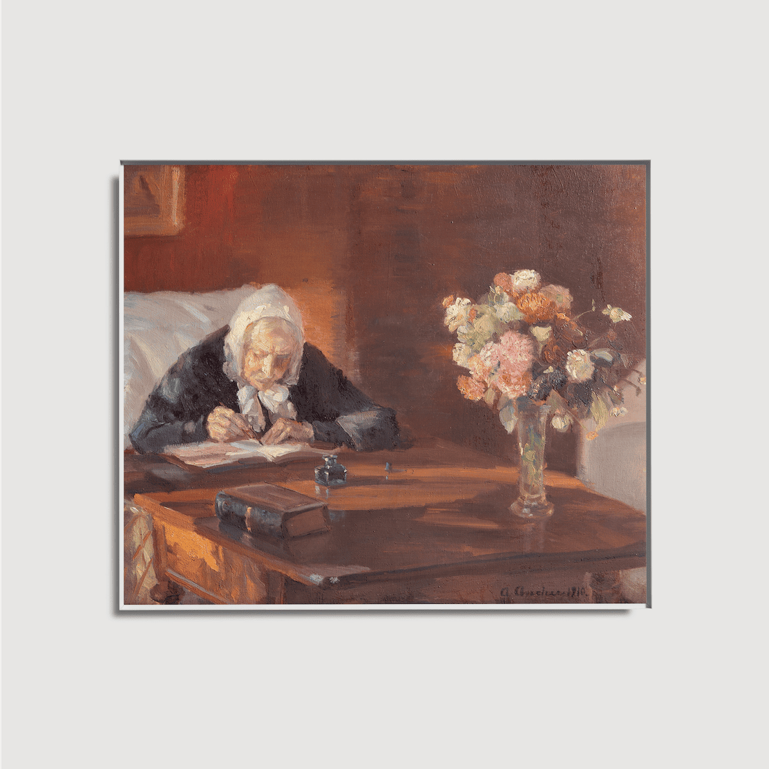 Anna Ancher - Ane Hedvig Brøndum assise à la table