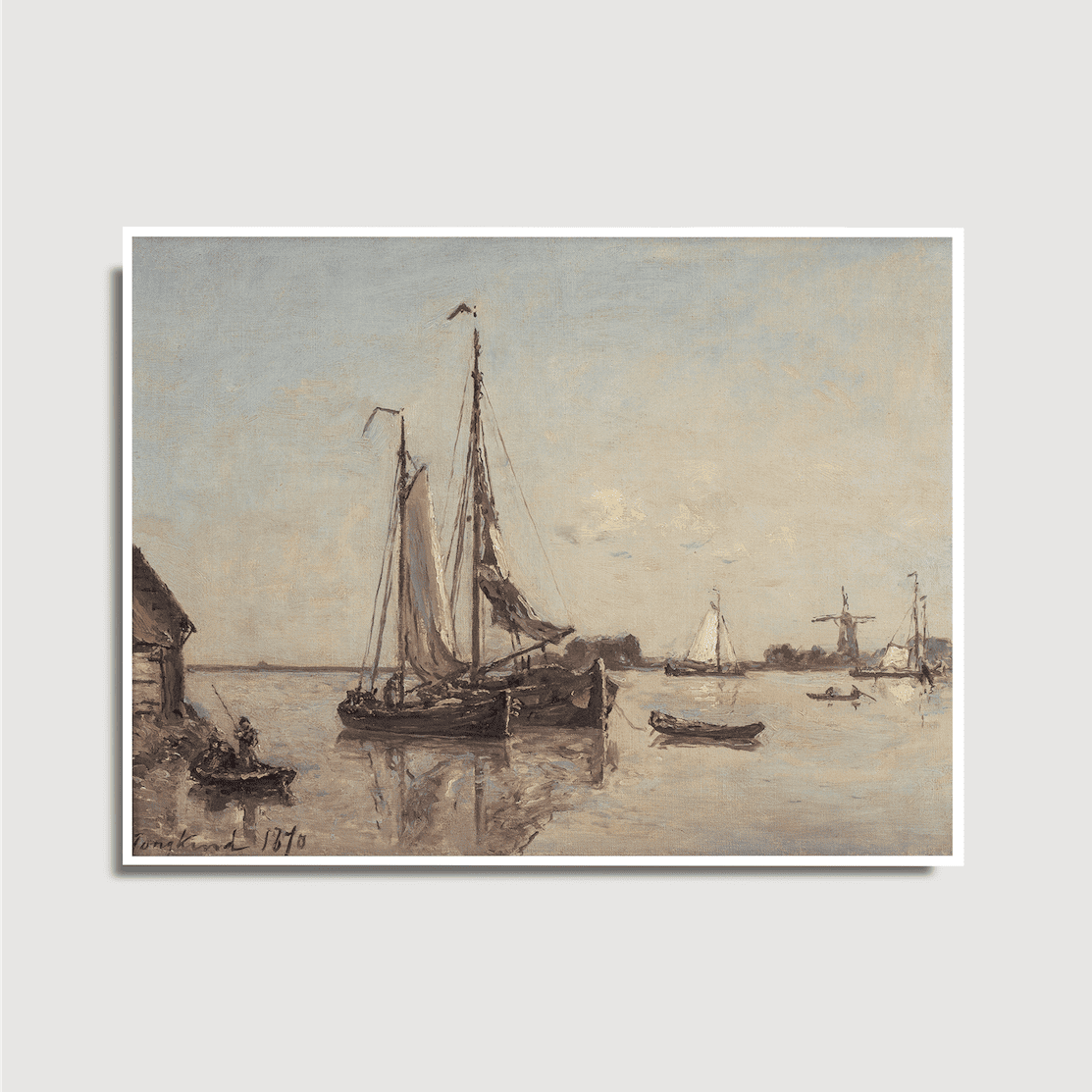 Johan Barthold Jongkind - Bateaux à voile sur la Meuse