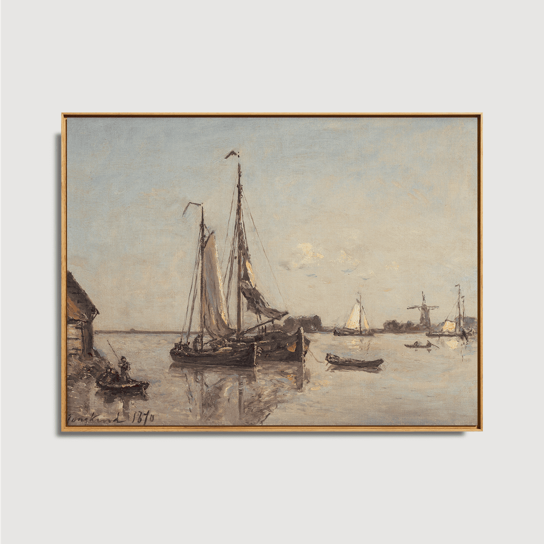 Johan Barthold Jongkind - Bateaux à voile sur la Meuse