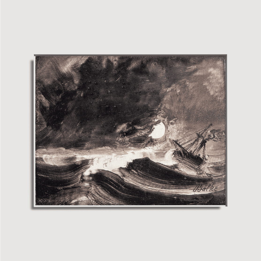 Peder Balke - Navire dans la tempête