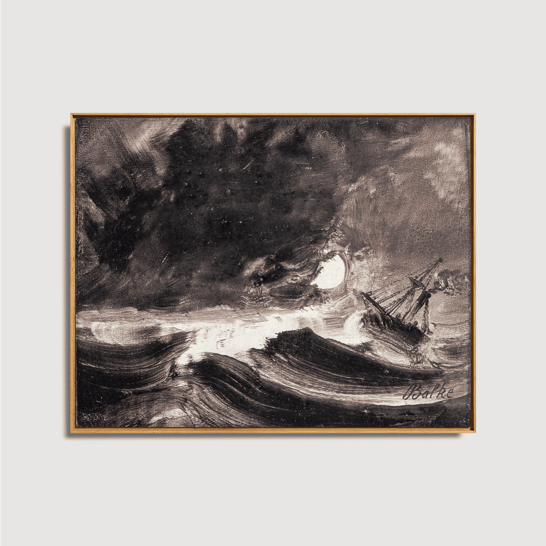 Peder Balke - Navire dans la tempête