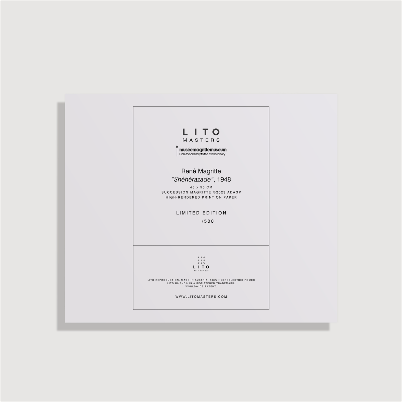 René Magritte - Shéhérazade, 1948 - On Paper